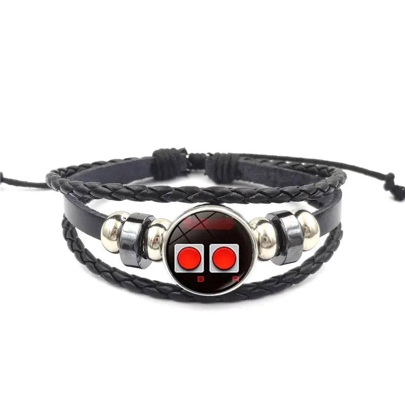 Game Controller Leather Bracelet for Men and Women