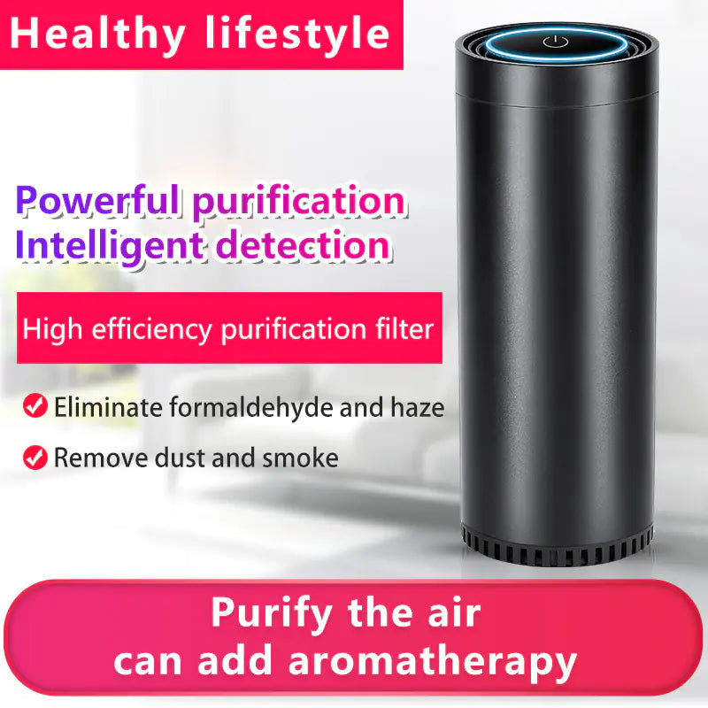 Car Air Purifier with Ionizer and Aromatherapy Y8