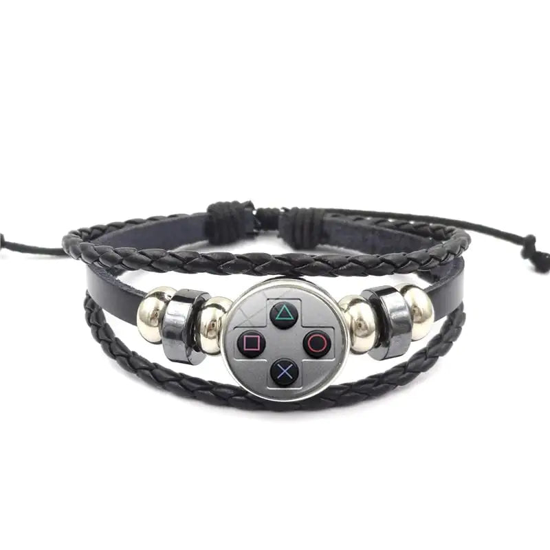 Game Controller Leather Bracelet for Men and Women