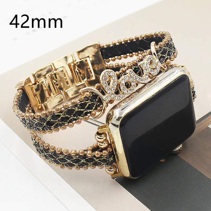 Smart Letters Leather Watch Strap