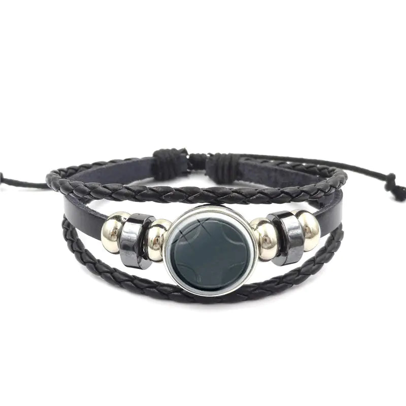 Game Controller Leather Bracelet for Men and Women