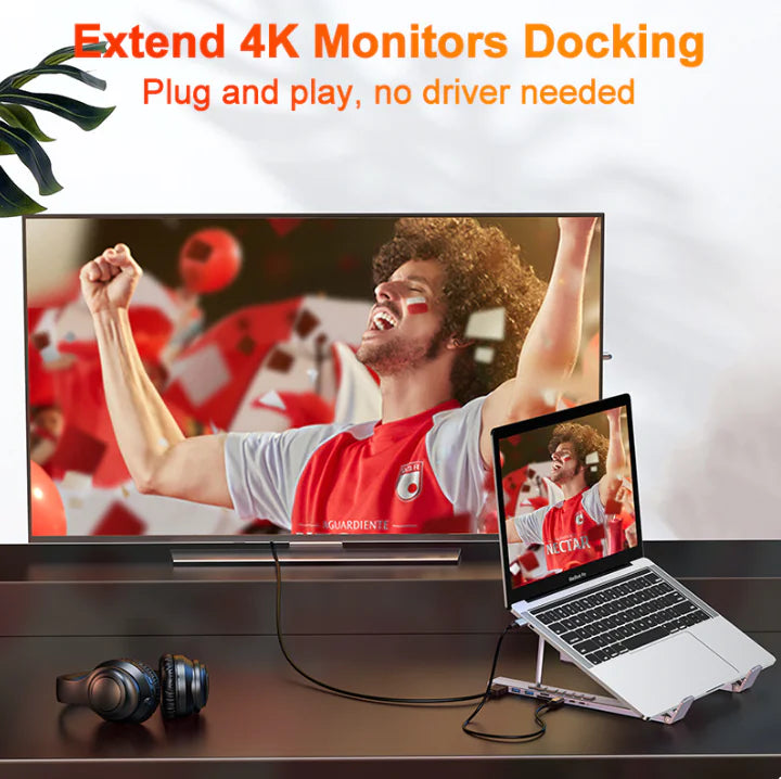 USB 3.0 Folding Desk Bracket