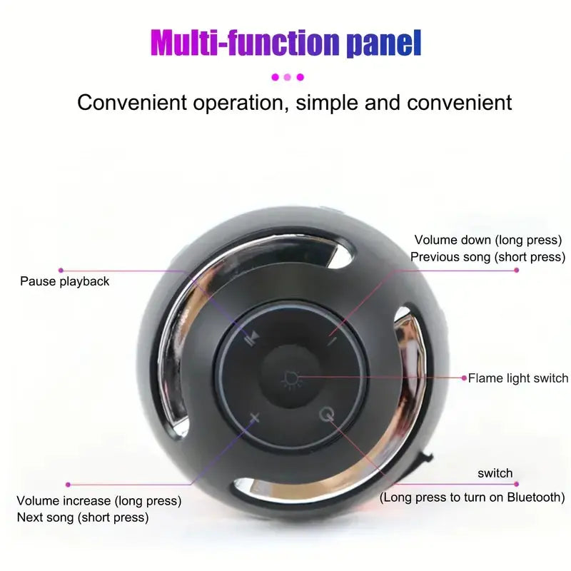Portable High Volume Flame Wireless Audio Speaker