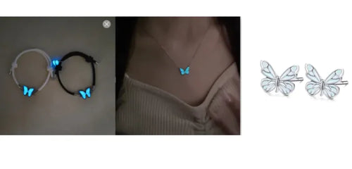 Blue Luminous Smart Butterfly Necklace