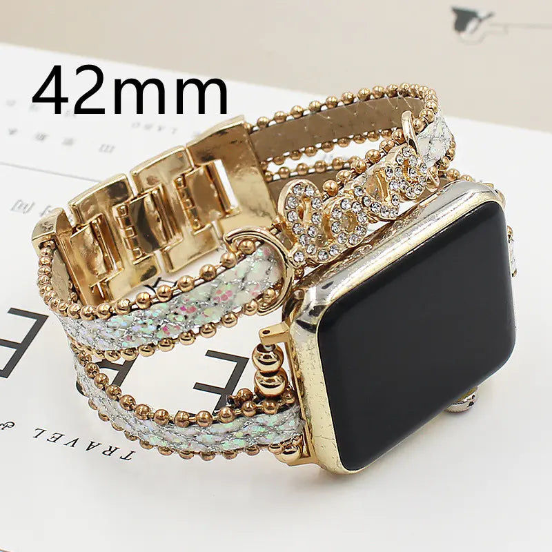 Smart Letters Leather Watch Strap