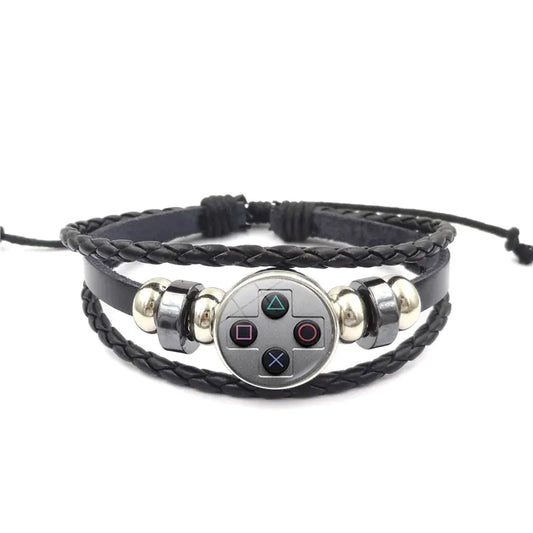 Game Controller Leather Bracelet for Men and Women
