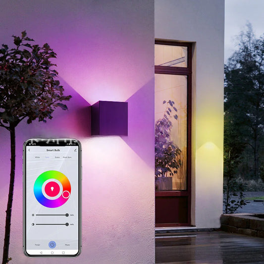 Smart RGB LED Wall Light with Color Control App