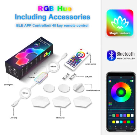 Smart Hexagonal Graffiti Ambience Lamp