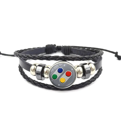 Game Controller Leather Bracelet for Men and Women