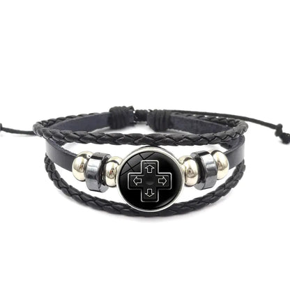 Game Controller Leather Bracelet for Men and Women