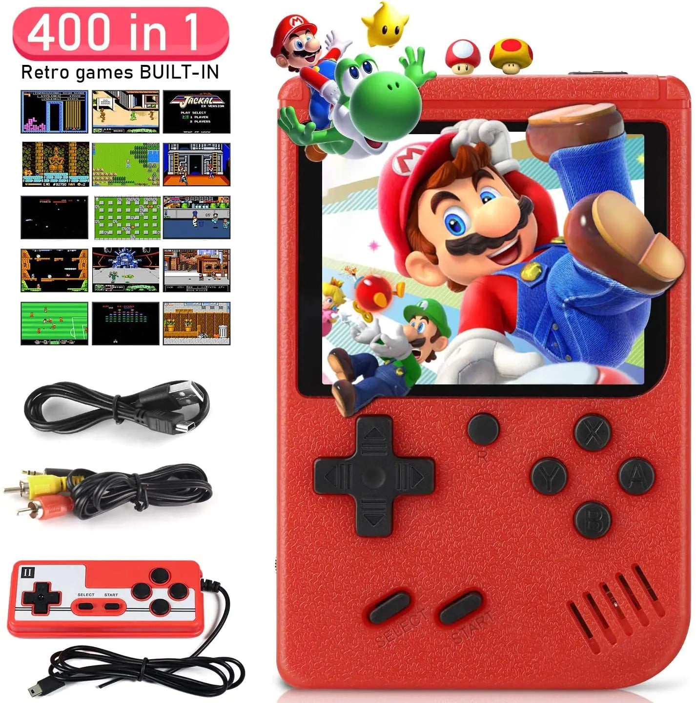 Mini Game Console with 400 Games and HD Screen