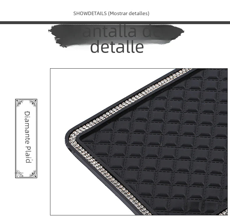 Large Creative Rhinestone Anti-Slip Car Dashboard Mat