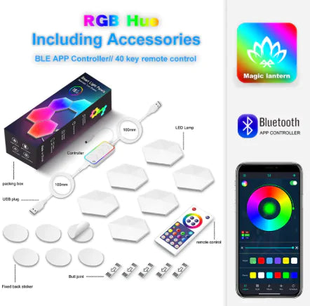 Smart Hexagonal Graffiti Ambience Lamp