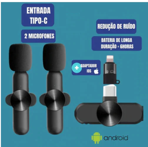 Wireless Lavalier Microphone for Audio and Video Recording