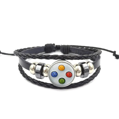 Game Controller Leather Bracelet for Men and Women