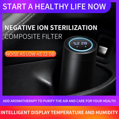 Car Air Purifier with Ionizer and Aromatherapy Y8