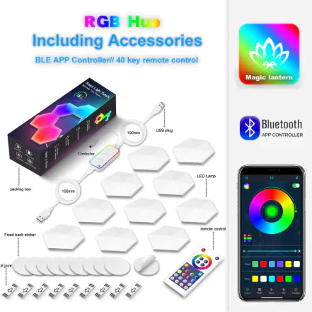 Smart Hexagonal Graffiti Ambience Lamp