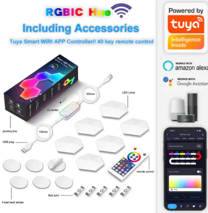 Smart Hexagonal Graffiti Ambience Lamp