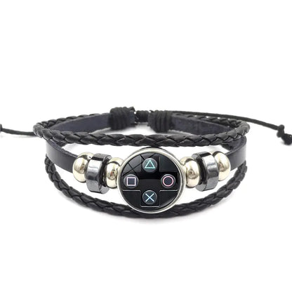 Game Controller Leather Bracelet for Men and Women