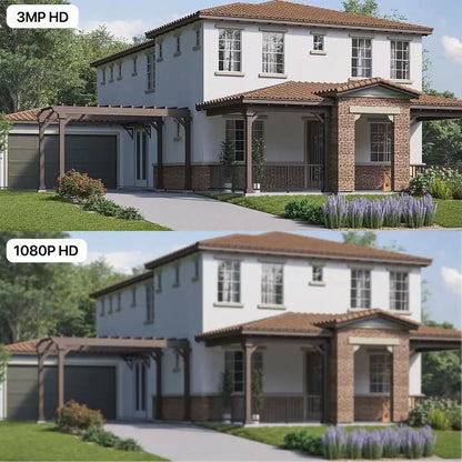 3MP FHD Solar Battery Outdoor Security Camera with Night Vision