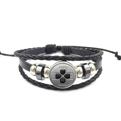 Game Controller Leather Bracelet for Men and Women