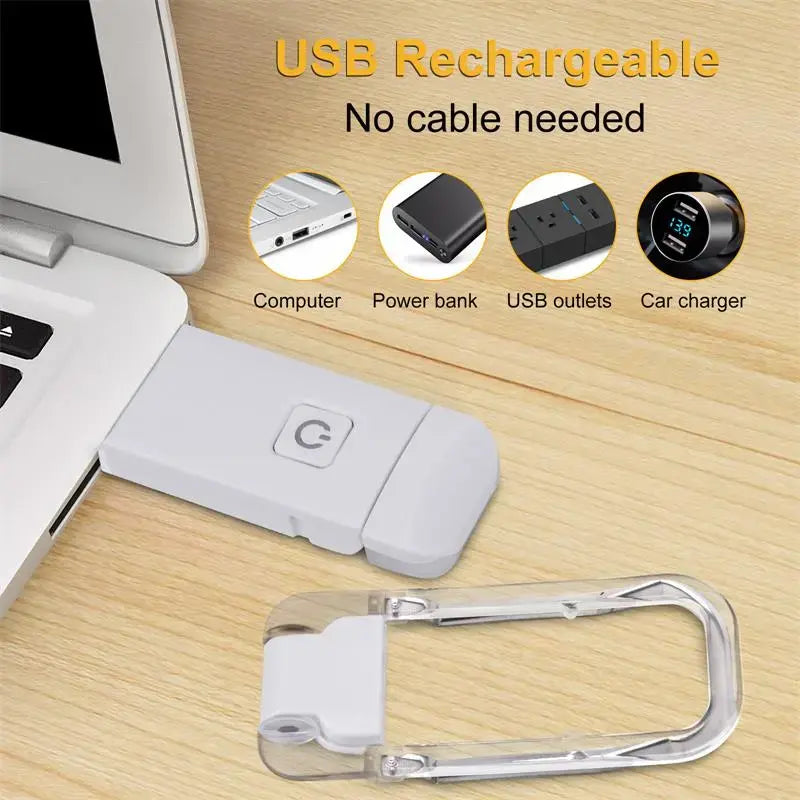 Lampă de citit cu LED-uri reîncărcabilă prin USB, protecție pentru ochi