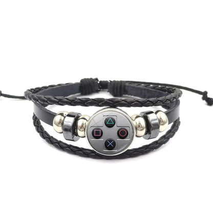 Game Controller Leather Bracelet for Men and Women