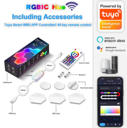 Smart Hexagonal Graffiti Ambience Lamp