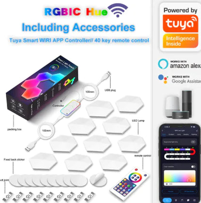 Smart Hexagonal Graffiti Ambience Lamp